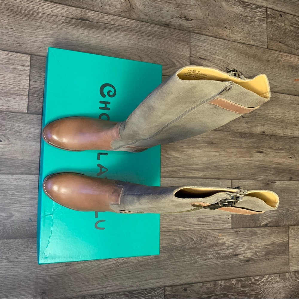 🆕 CHOCOLAT BLU | Women Clarendon Leather Boots - Picture 4 of 5